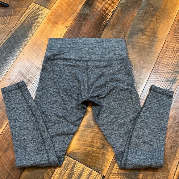 Lululemon Wunder Under High-Rise Herringbone Heather Gray Leggings  Size 10 - Picture 5 of 8